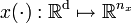 x(\cdot): \R^\mathrm{d} \mapsto \R^{n_x}