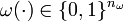 \omega(\cdot) \in \{0,1\}^{n_{\omega}}