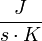 \frac{J}{s \cdot K}