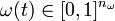 \omega(t) \in [0,1]^{n_{\omega}}